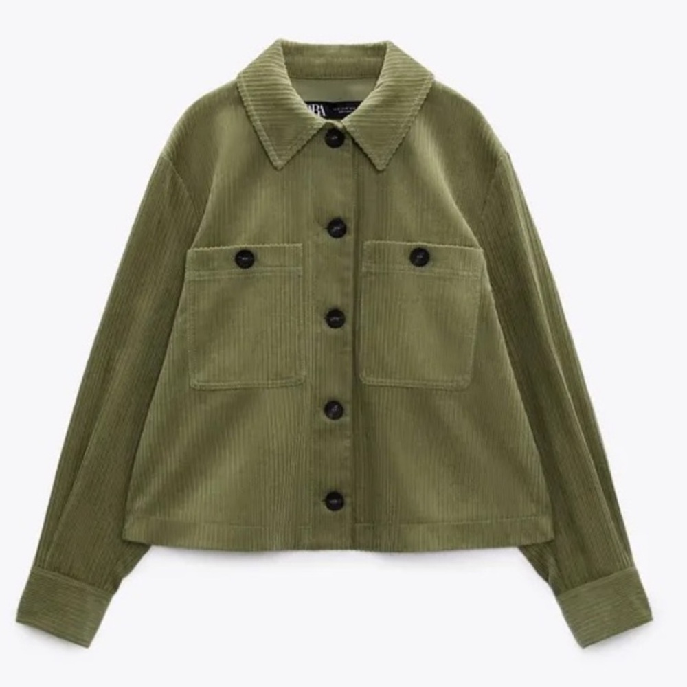 Zara Corduroy Olive Jacket